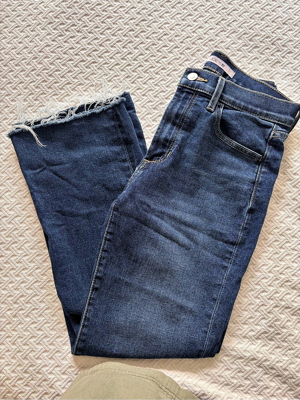 Joe's Jeans Wide Leg Raw Hem Jeans Waist 27 Blue